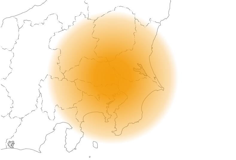 対応エリアの地図
